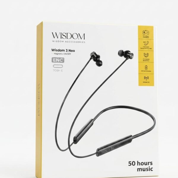 Wisdom 3 Neo ENC Neckband – 50H Battery