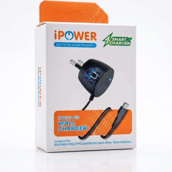 i-Power Smart ''Button Mobile Charger X025-N70 (5V/0.45A) High Quality AC Adapter for Nokia & Button Phones with 6 Months Warranty - Fast & Reliable Charging by TechLimb